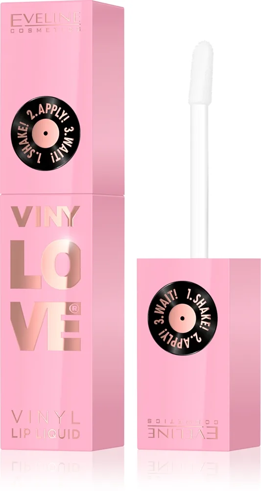 Eveline Cosmetics VINY LOVE Vinyl Lip Liquid pitkäkestoinen nestemäinen huulipuna sävy 01 4 ml