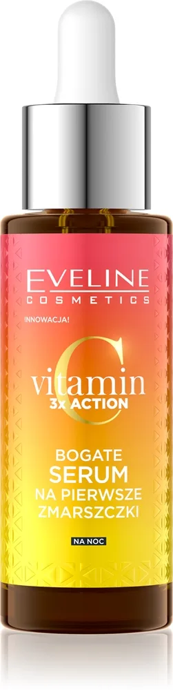 Eveline Cosmetics Vitamin C 3x Action Nattserum För de första rynkorna 30 ml