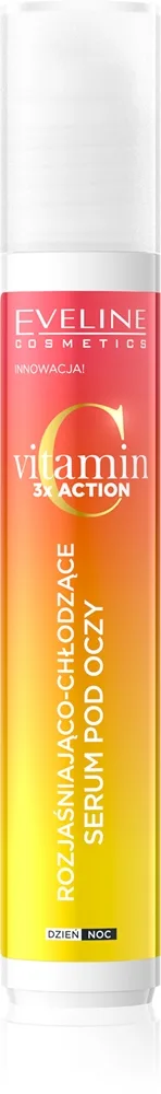 Eveline Cosmetics Vitamin C 3x Action kirkastava silmänympärysseerumi roll-on 15 ml