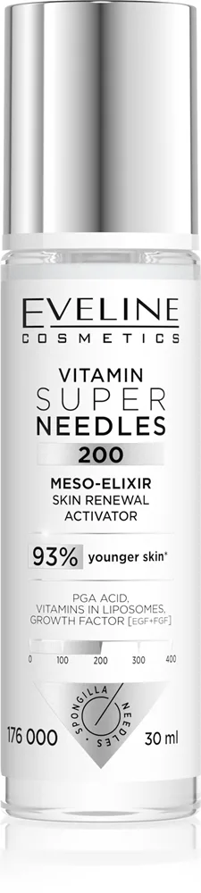 Eveline Cosmetics Vitamin Super Needles 200 aktivaattori ihosolujen uudistamiseen 30 ml