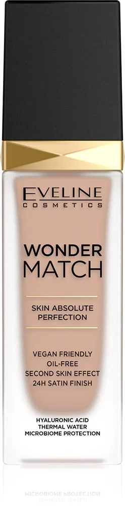 Eveline Cosmetics Wonder Match Langtidsholdbar flydende foundation med hyaluronsyre Skygge 15 Natural 30 ml