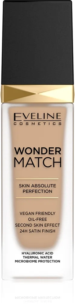 Eveline Cosmetics Wonder Match pitkäkestoinen nestemäinen meikkivoide sisältää hyaluronihappoa sävy 30 Cool Beige 30 ml