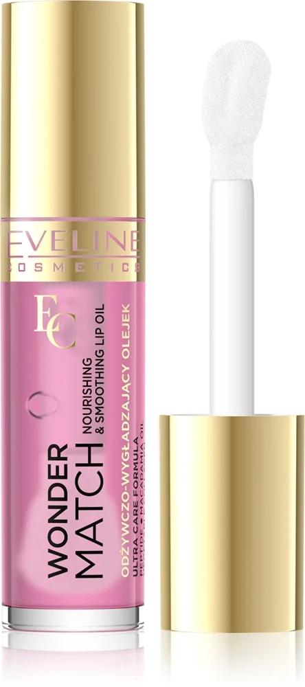 Eveline Cosmetics Wonder Match ravitseva öljy huuliin sävy 02 Delicate Rose 5 ml