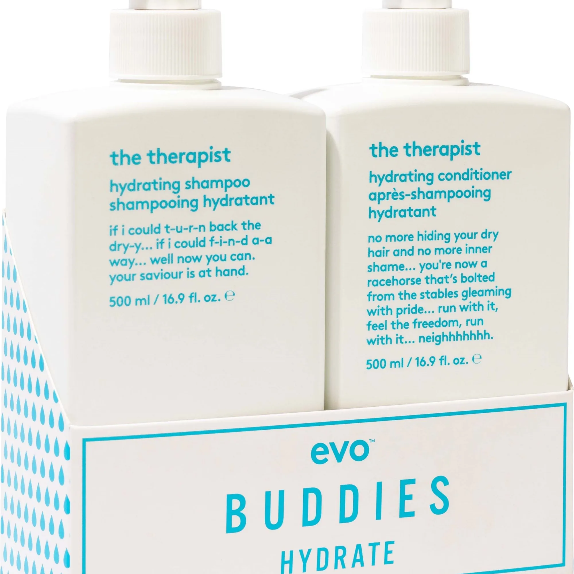 Evo Buddies Hydrate Shampoo 500 ml & Conditioner 500 ml
