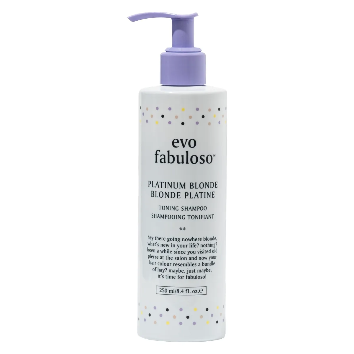 EVO Fabuloso Lilla nøytraliserende toning shampoo for gule toner 250 ml