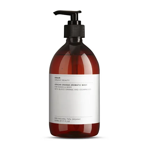 Evolve Organic Beauty African Orange Aromatic Wash - Economy Size 500 ml.