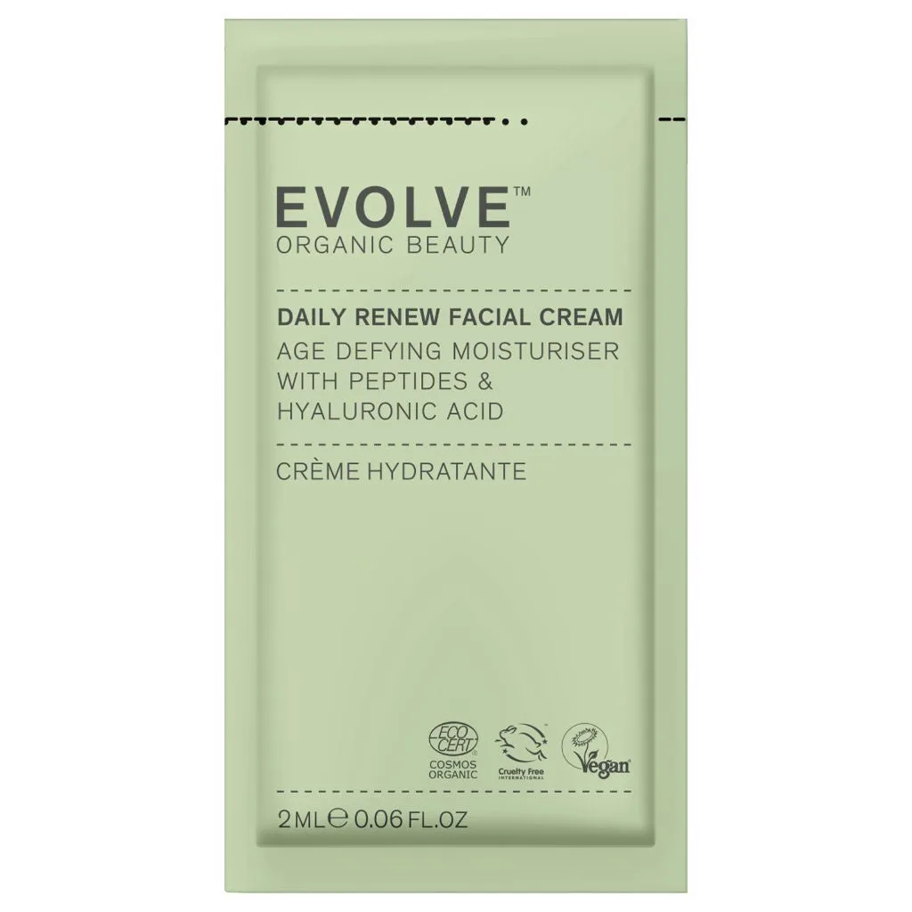 Evolve Organic Beauty Daily Renew Facial Cream Uudistava kasvovoide 2ml Näyte