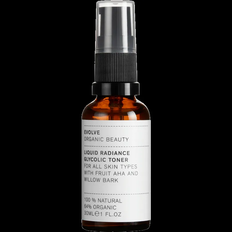 Evolve Organic Beauty Liquid Radiance Glycolic Toner - Travel Size (30 ml)