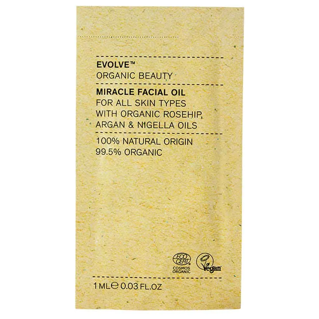 Evolve Organic Beauty Miracle Facial Oil kasvoöljy 1ml Näyte