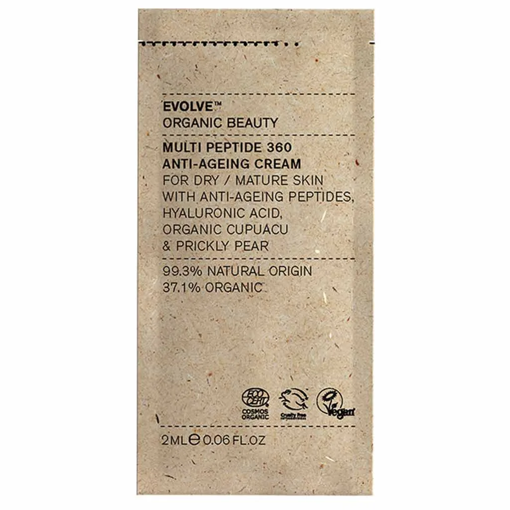 Evolve Organic Beauty Multi Peptide 360 Anti-Ageing kasvovoide 2ml Näyte