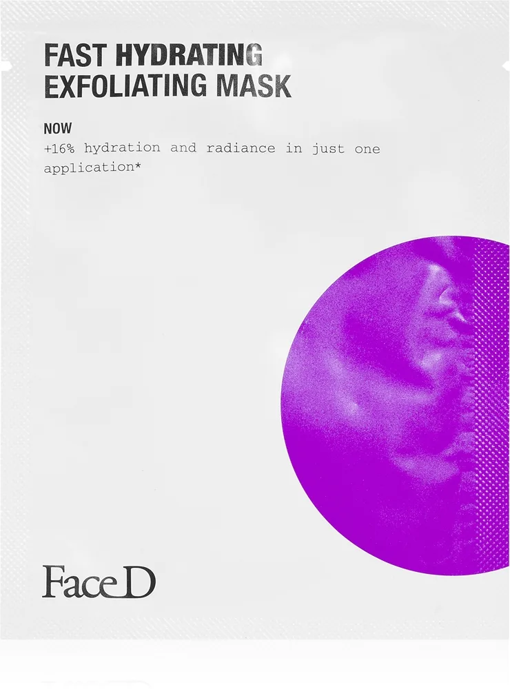 Face D Fast Hydrating Eksfolierende ansigts sheetmaske 17 ml