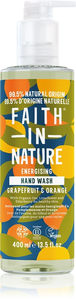 Faith In Nature Grapefruit & Orange Naturlig flytande handtvål 400 ml