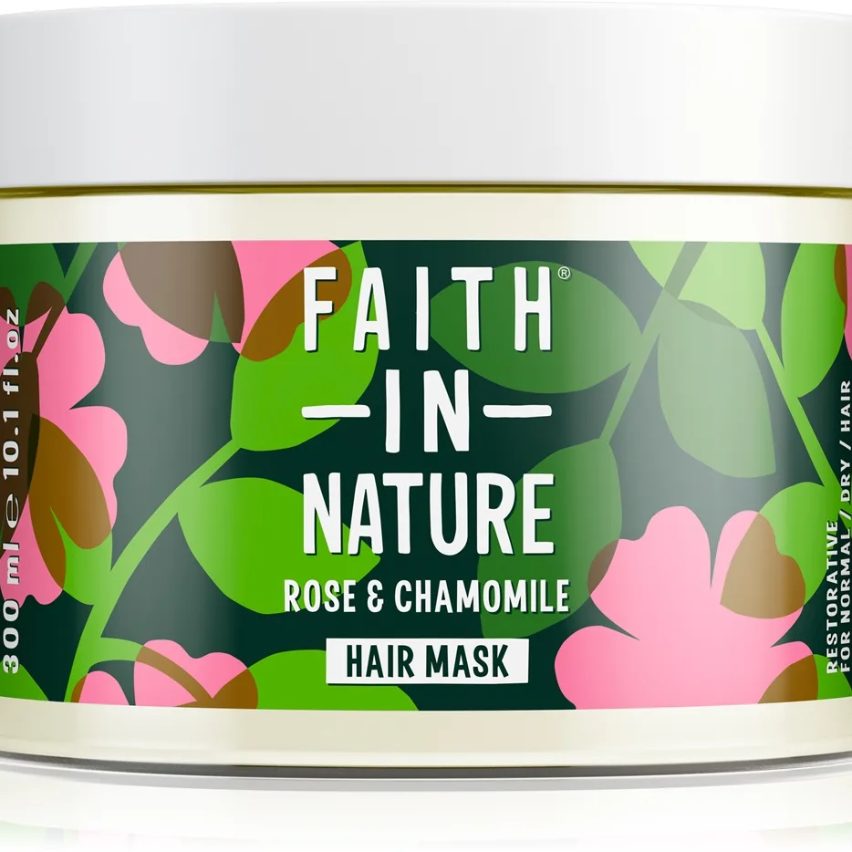 Faith In Nature Rose & Chamomile Regenererande mask För skadat hår 300 ml