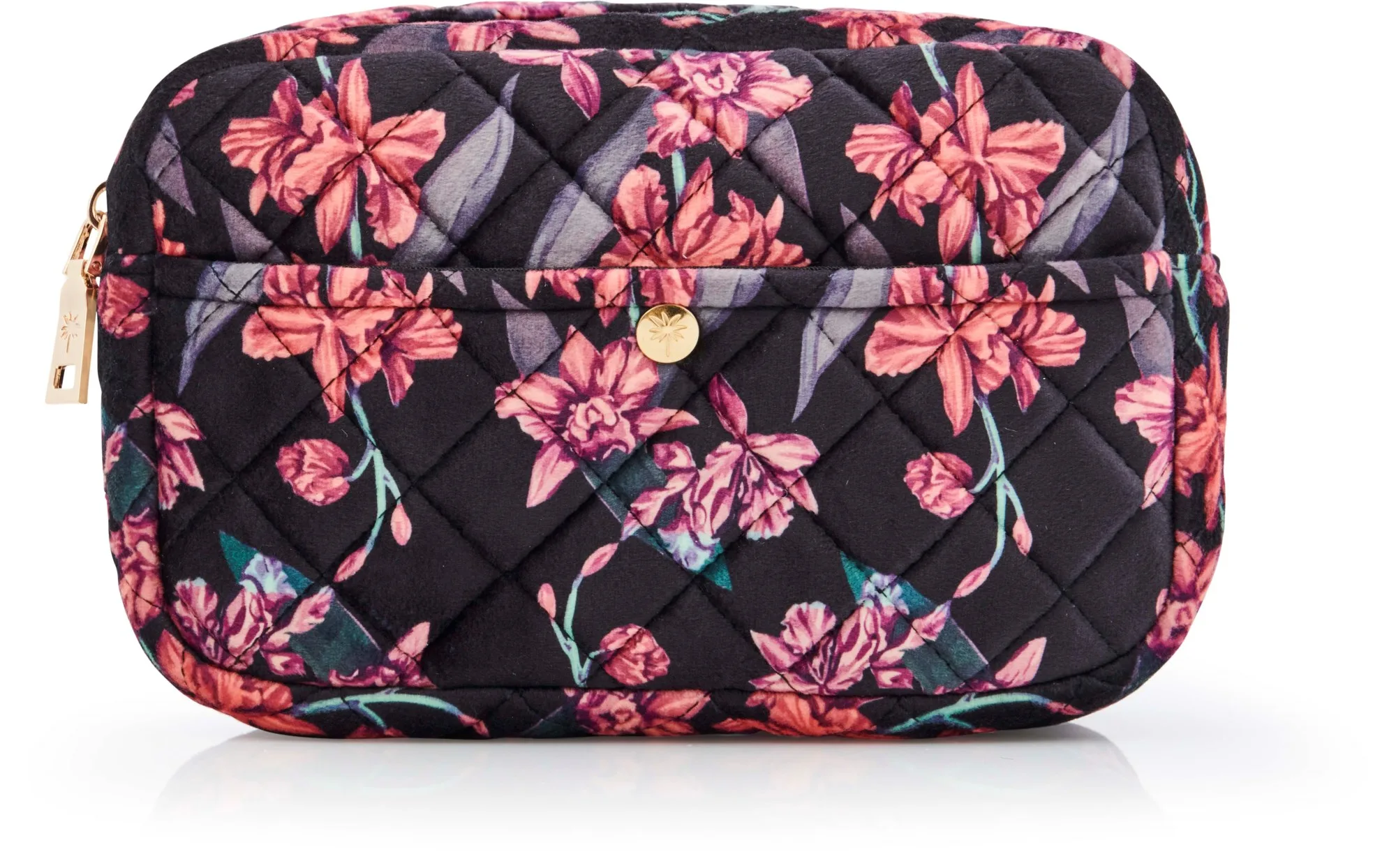 Fan Palm Flawless Black  Medium Beauty Bag Medium