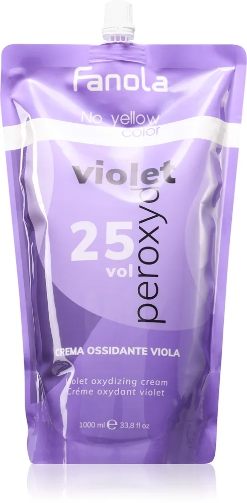 Fanola No Yellow Aktiverande emulsion för neutralisering av gula toner Peroxyde 25 Vol 1000 ml