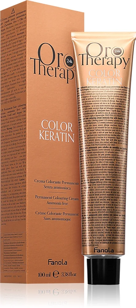 Fanola Oro Therapy Color Keratin hiusväri sävy Blonde Platinum 10.0 100 ml