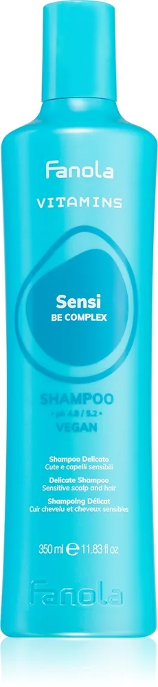 Fanola Vitamins Sensi Delicate Shampoo hellävarainen puhdistava shampoo rauhoittava vaikutus 350 ml