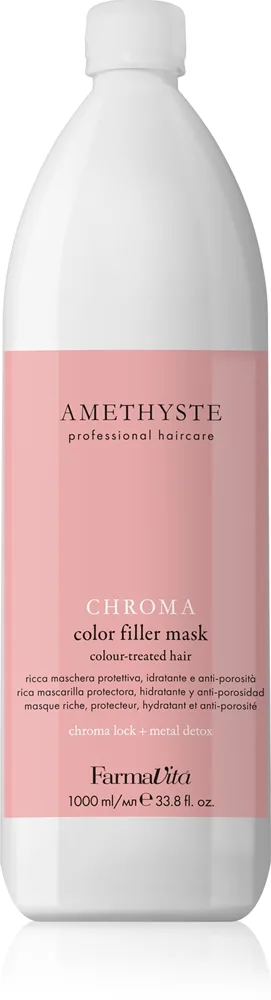 FarmaVita Amethyste Chroma maschera nærende regenererende behandling for farget hår 1000 ml