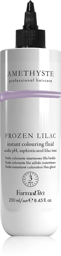 FarmaVita Amethyste Instant Colouring Fluid värinaamio harmaille hiuksille sävy Lilac Frozen 250 ml