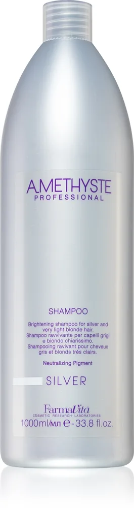 FarmaVita Amethyste Silver shampoo vaaleille ja harmaille hiuksille 1000 ml