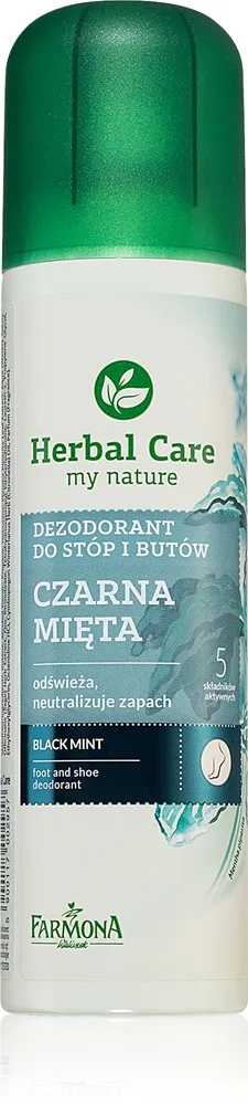Farmona Herbal Care Black Mint deodoranttisuihke jalkoihin ja kenkiin 150 ml
