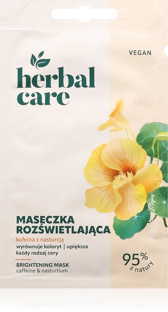 Farmona Herbal Care Caffeine & Nasturtium Lystergivande mask för ansikte, hals och bröst 1 st.