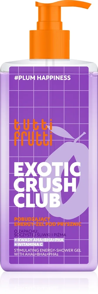 Farmona Tutti Frutti Exotic Crush Club Energigivande duschgel Med A.H.A. (Alfa-hydroxisyror) 400 ml