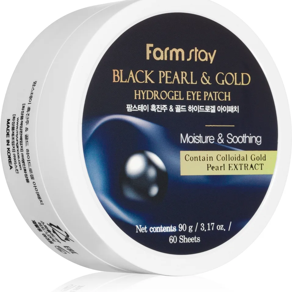 Farmstay Black Pearl & Gold hydrogeelinaamio silmänympärysiholle 60 kpl