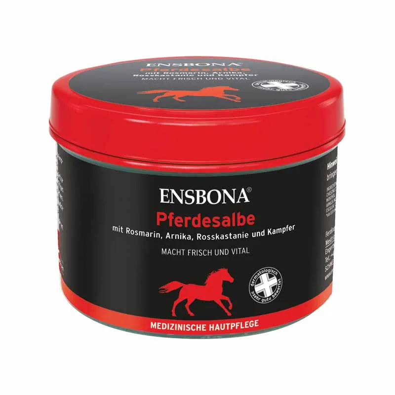 ENSBONA Pferdesalbe mit Rosmarin, Arnika, Rosskastanie &amp; Kampfer 500 ml Salbe