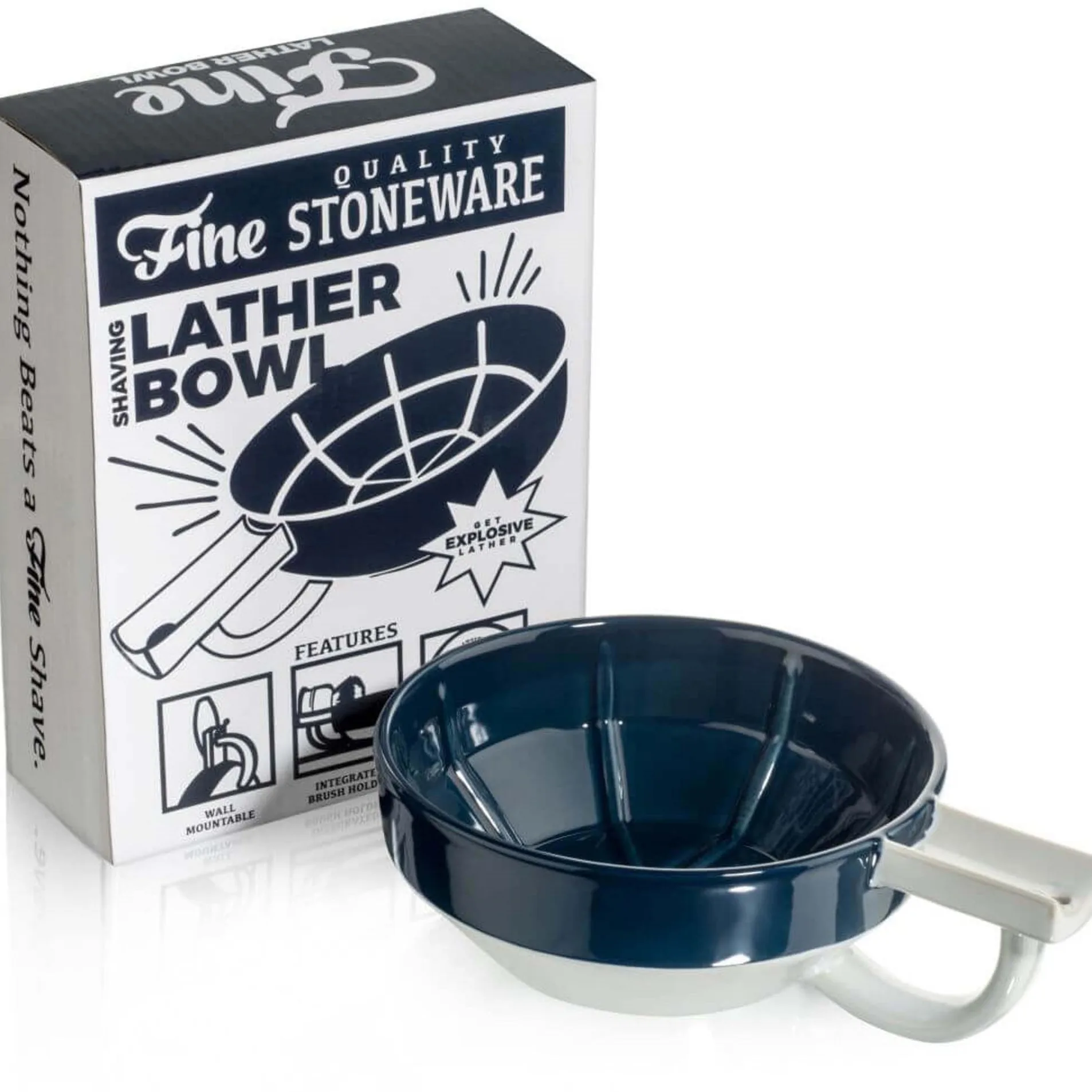 Fine Accoutrements Porcelain Shaving Bowl  Blue/White
