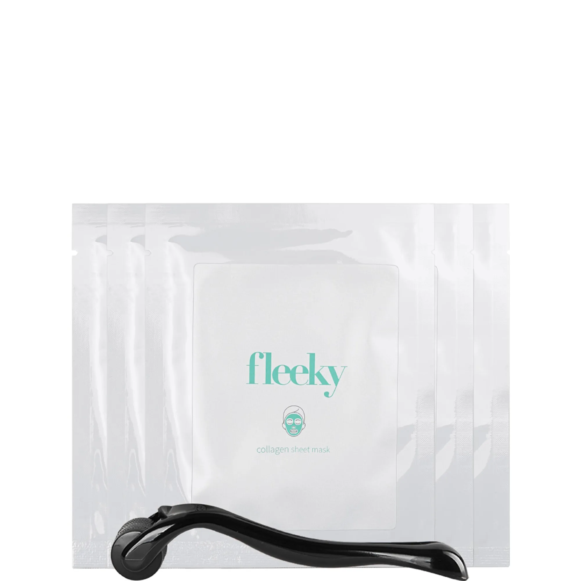 fleeky Collagen Sheet Mask + Roller Ansiktsvårdskit