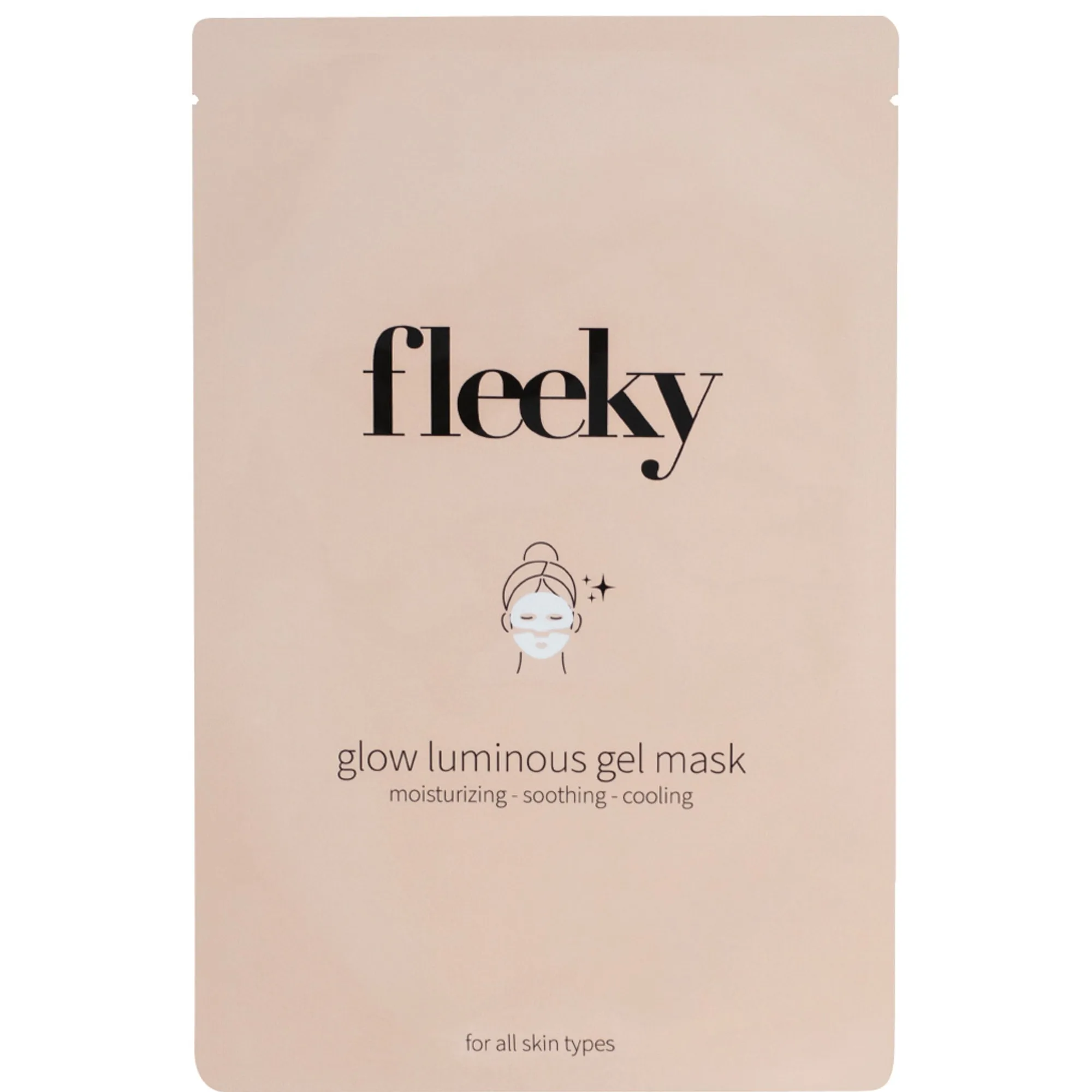 fleeky Glow luminous gel ansiktsmask Fukt och glow Ansiktsmask