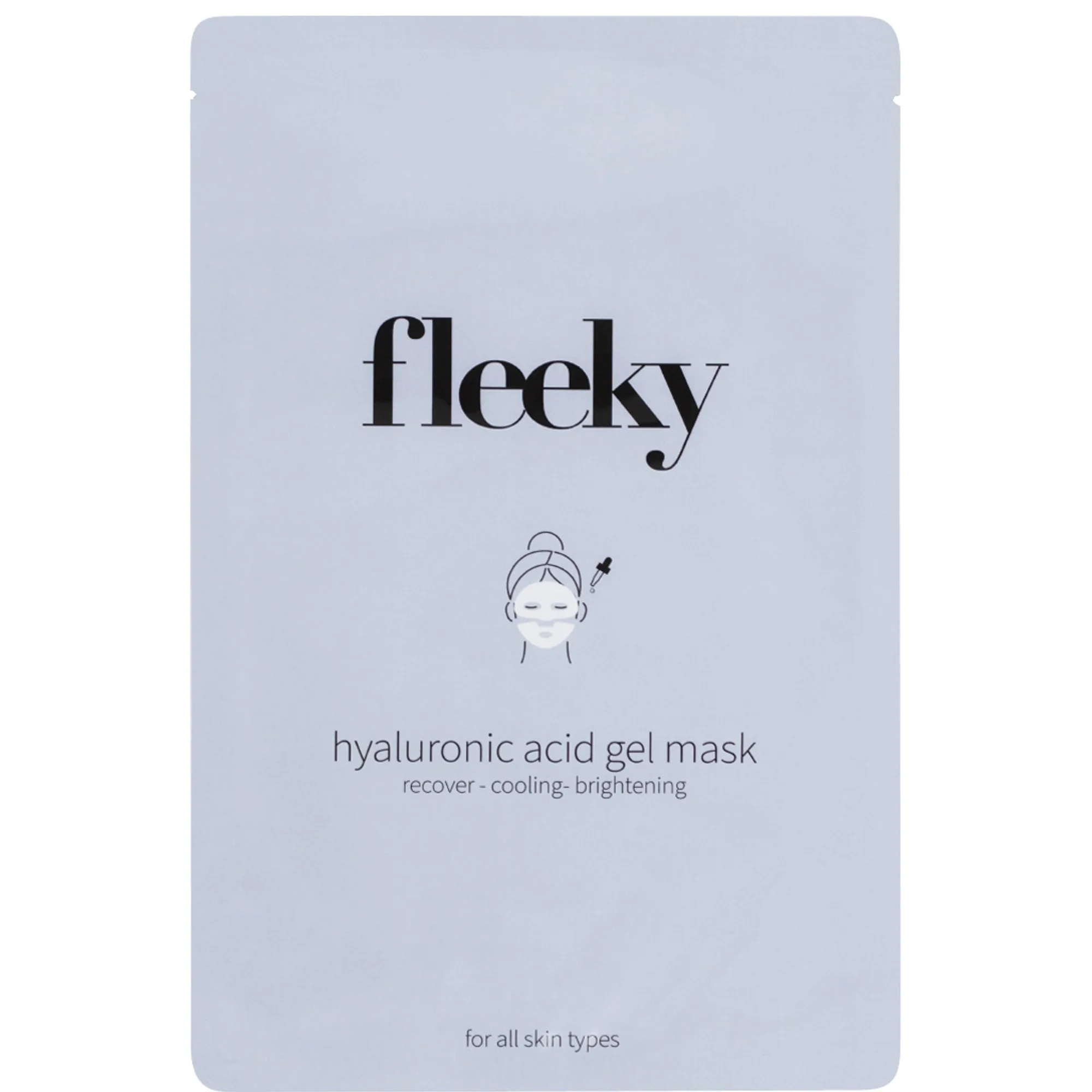 fleeky Hyaluronic Acid Gel-ansiktsmask för fukt och kylning Ansiktsmask