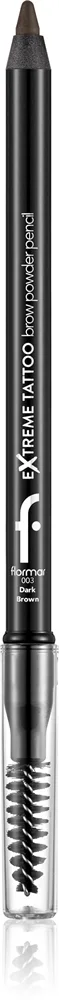 flormar Extreme Tattoo Brow Powder Pencil langlebiger Eyeliner mit Pudereffekt Farbton 003 Dark Brown 1.2 g