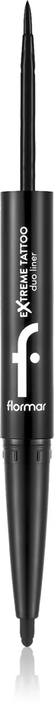 flormar Extreme Tattoo Duo Liner silmänrajauskynä 2in1 sävy 001 Black 2.66 g