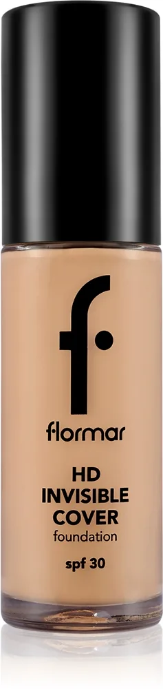 flormar HD Invisible Cover Foundation kevyt kirkastava meikkivoide SPF 30 sävy 090 Golden Natural 30 ml