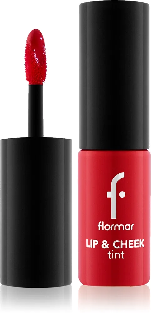 flormar Lip & Cheek Tint nestemäinen poskipuna huuliin ja poskiin sävy 001 Scarlet Ruby 6.7 ml