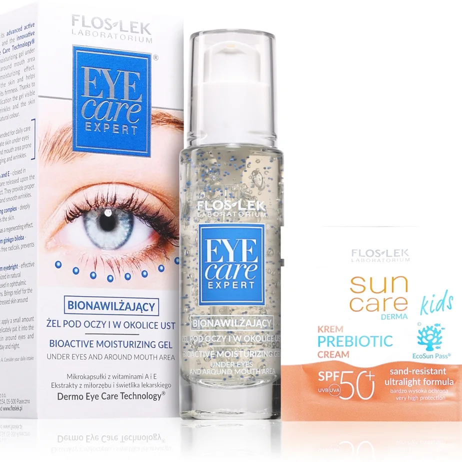 FlosLek Laboratorium Eye Care Bioaktiva fuktgivande gel för ögon och läppar 30 ml
