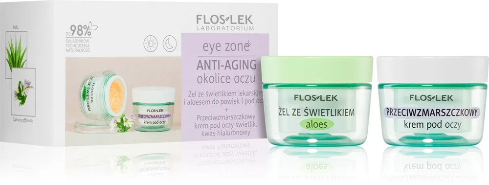 FlosLek Laboratorium Eye Zone lahjasetti silmänympärysten ryppyjen ehkäisyyn