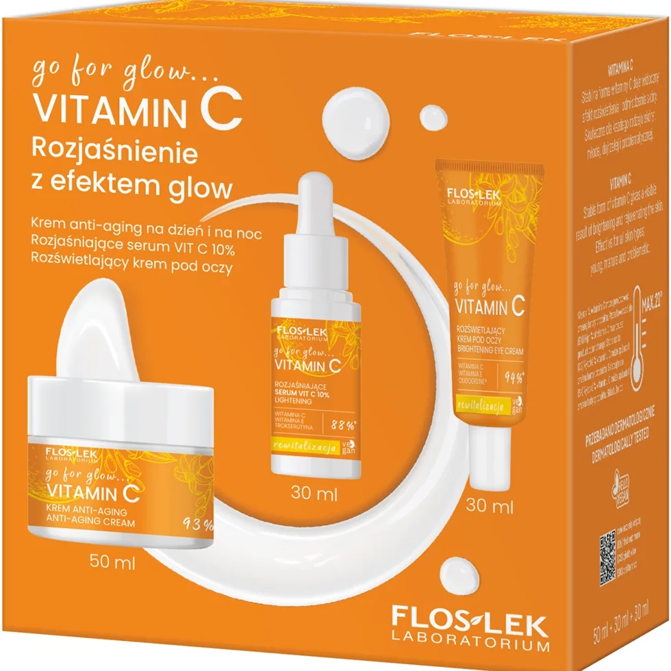 FlosLek Laboratorium Go For Glow Vitamin C Presentförpackning med uppljusande effekt