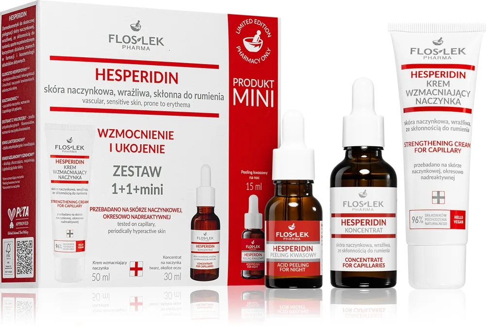 FlosLek Laboratorium Hesperidin lahjasetti herkälle iholle