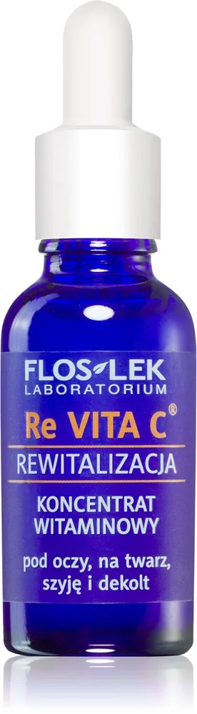 FlosLek Laboratorium Re Vita C vitamiinitiiviste silmänympärysiholle, kaulalle ja dekoltee-alueelle 15 ml