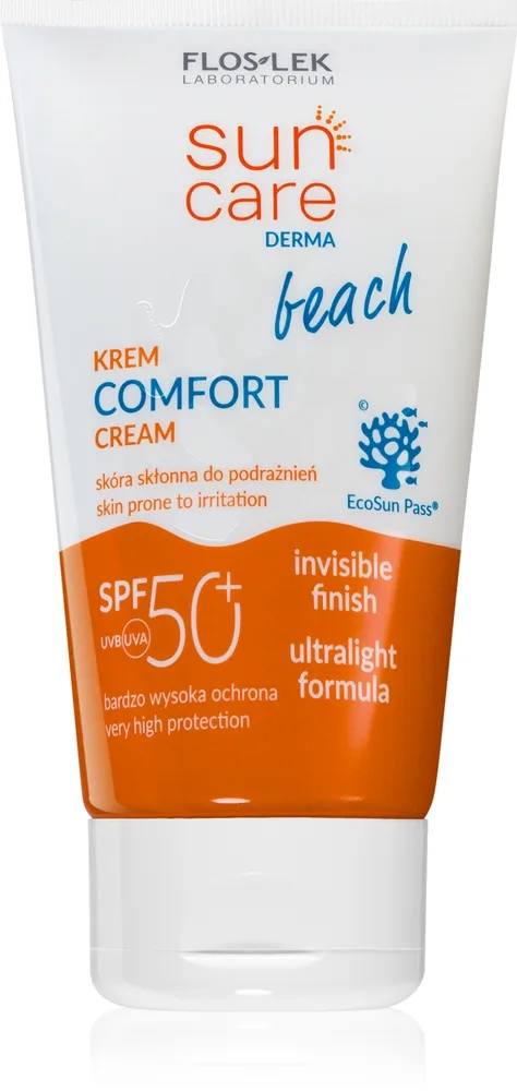 FlosLek Laboratorium Sun Care Derma Beach Lätt skyddande fuktgivare SPF 50+ 50 ml