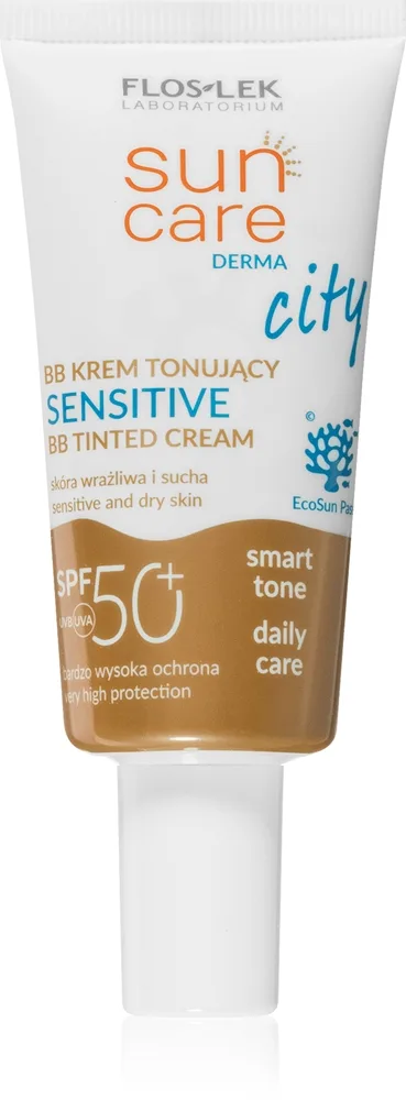 FlosLek Laboratorium Sun Care Derma City BB BB Creme med meget høj solbeskyttelse til sensitiv hud SPF 50+ 30 ml