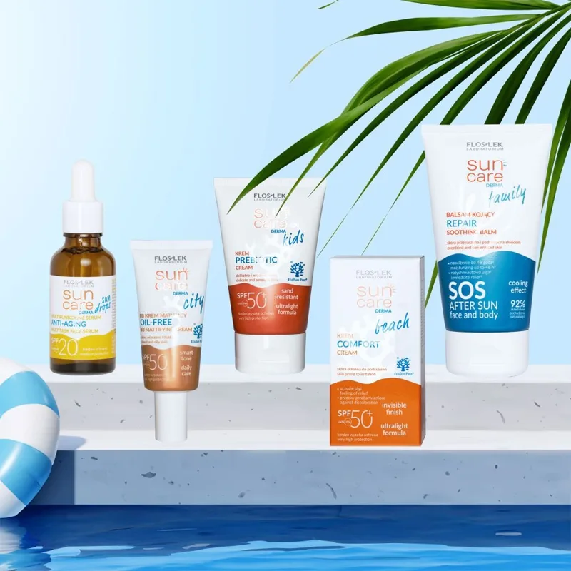 FlosLek Laboratorium Sun Care Derma Photo Care Lätt skyddande fuktgivare För hud med bristningar SPF 30 30 ml