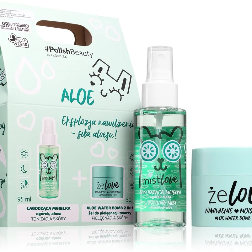FlosLek Laboratorium ŻELOVE Aloe lahjasetti sisältää aloe veraa