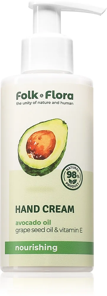 Folk & Flora Avocado Oil ravitseva voide käsiin 150 ml