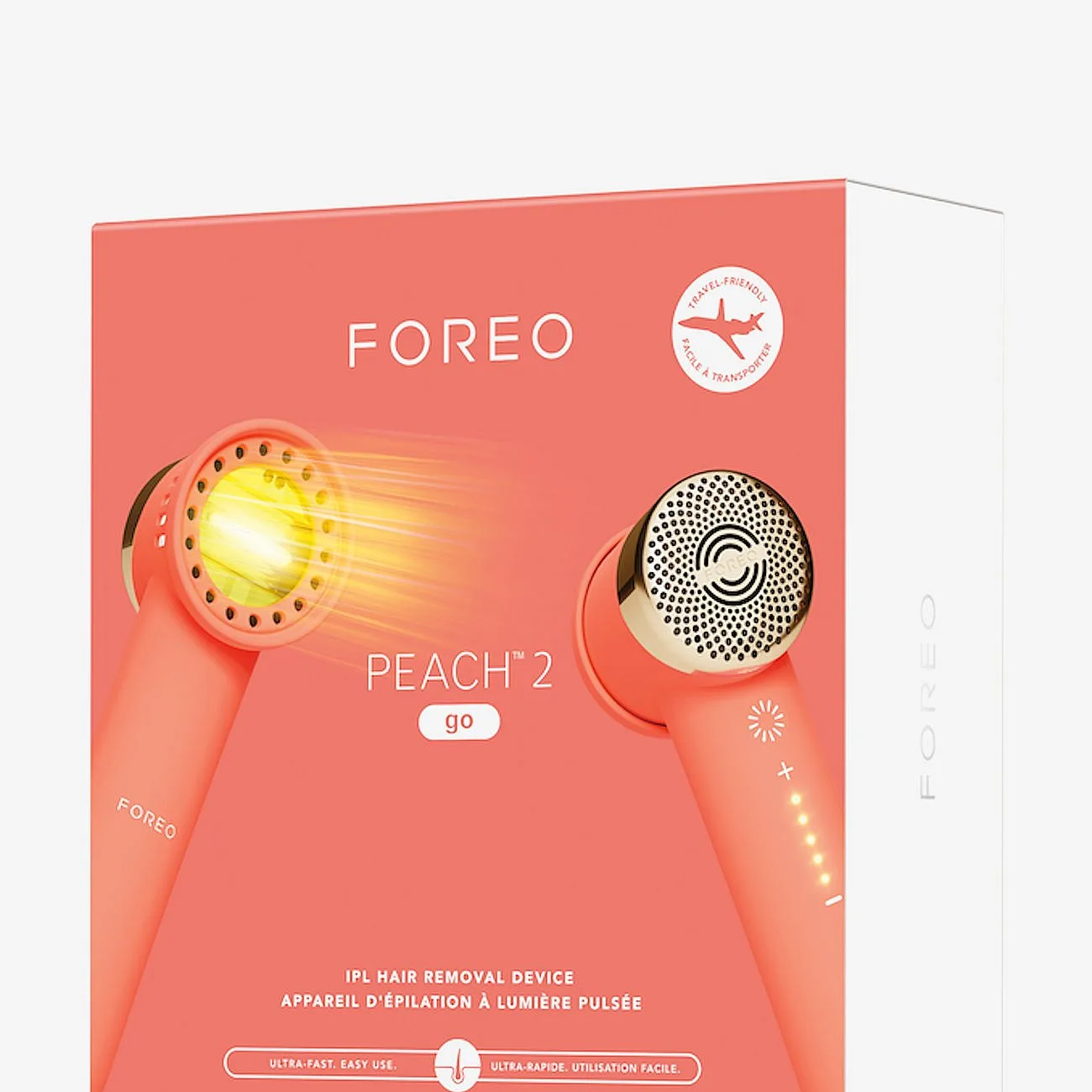 FOREO PEACH™ 2 Go IPL-system för att förhindra tillväxt av kroppshår För kvinnor Peach 1 st.