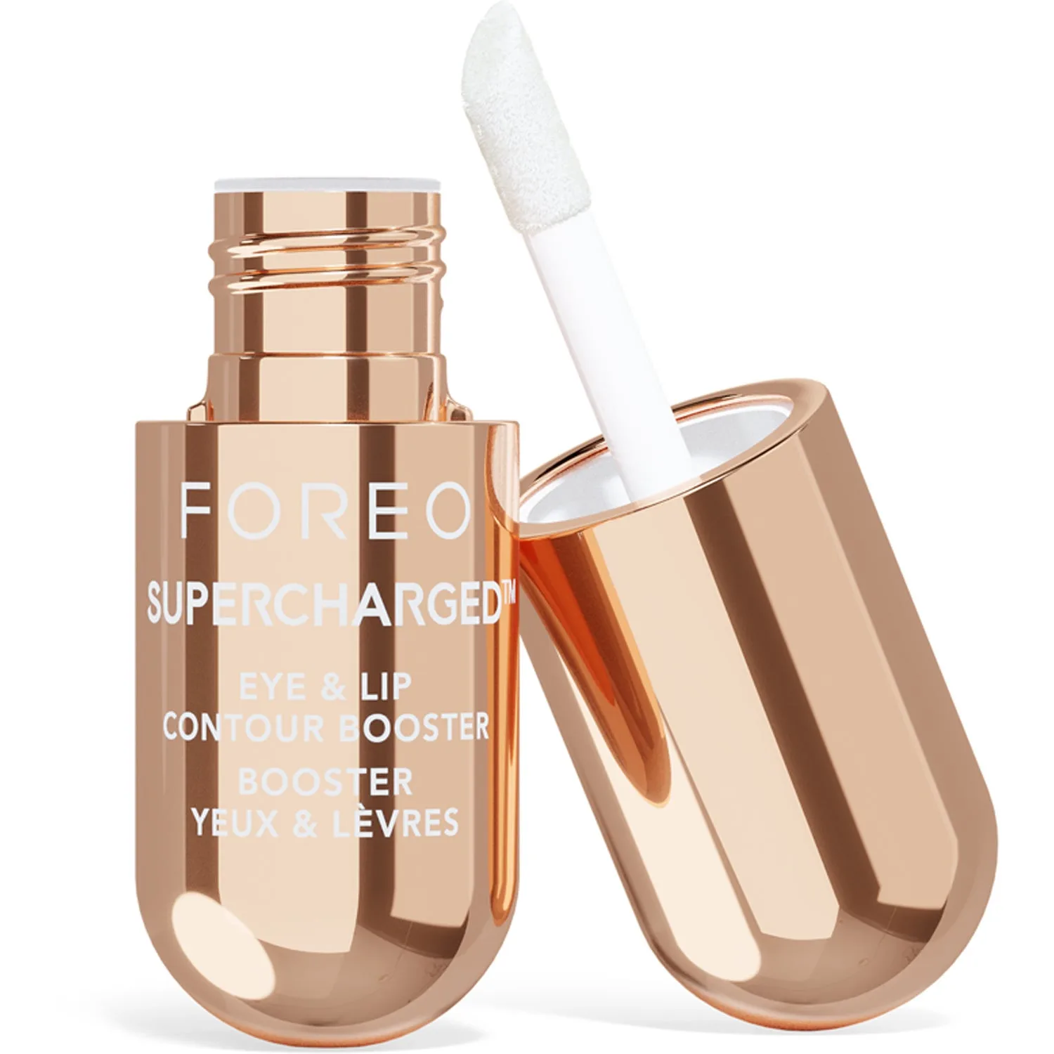 FOREO SUPERCHARGED Eye & Lip Contour Booster sähköä johtava seerumi silmien ja huulten piirteiden vahvistamiseen 3x3.5 ml