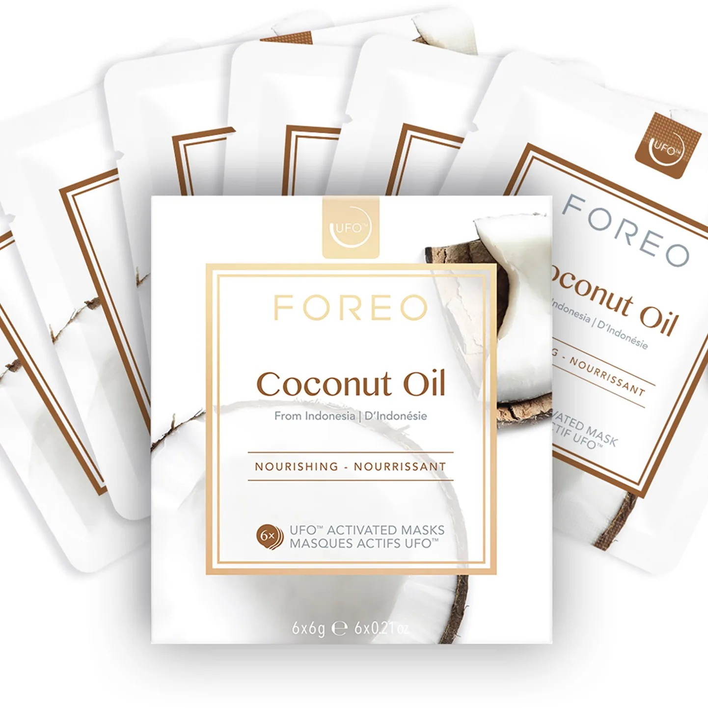 FOREO UFO™ Coconut Oil syväravitseva naamio 6x6 g